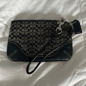Black Coach Wristlet